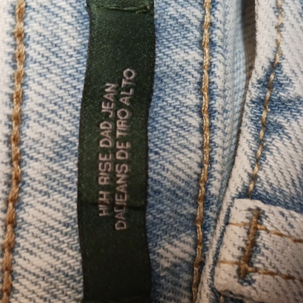 White Fable High Rise Distressed Dad Jeans - Picture 6 of 6